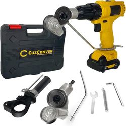 CuzConven Electric Drill Shear Attachment, Sheet Metal Nibbler Cutter Attachment with Storage Case, Professional Metal Plate Cutter Tool for Cutting