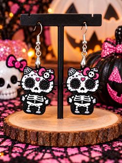 Kitty Skeleton Earrings