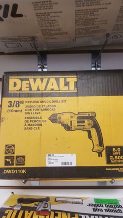 DeWalt keyless chuck drill
