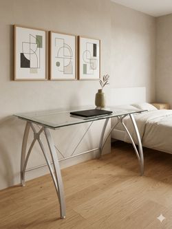 Modern glass desk