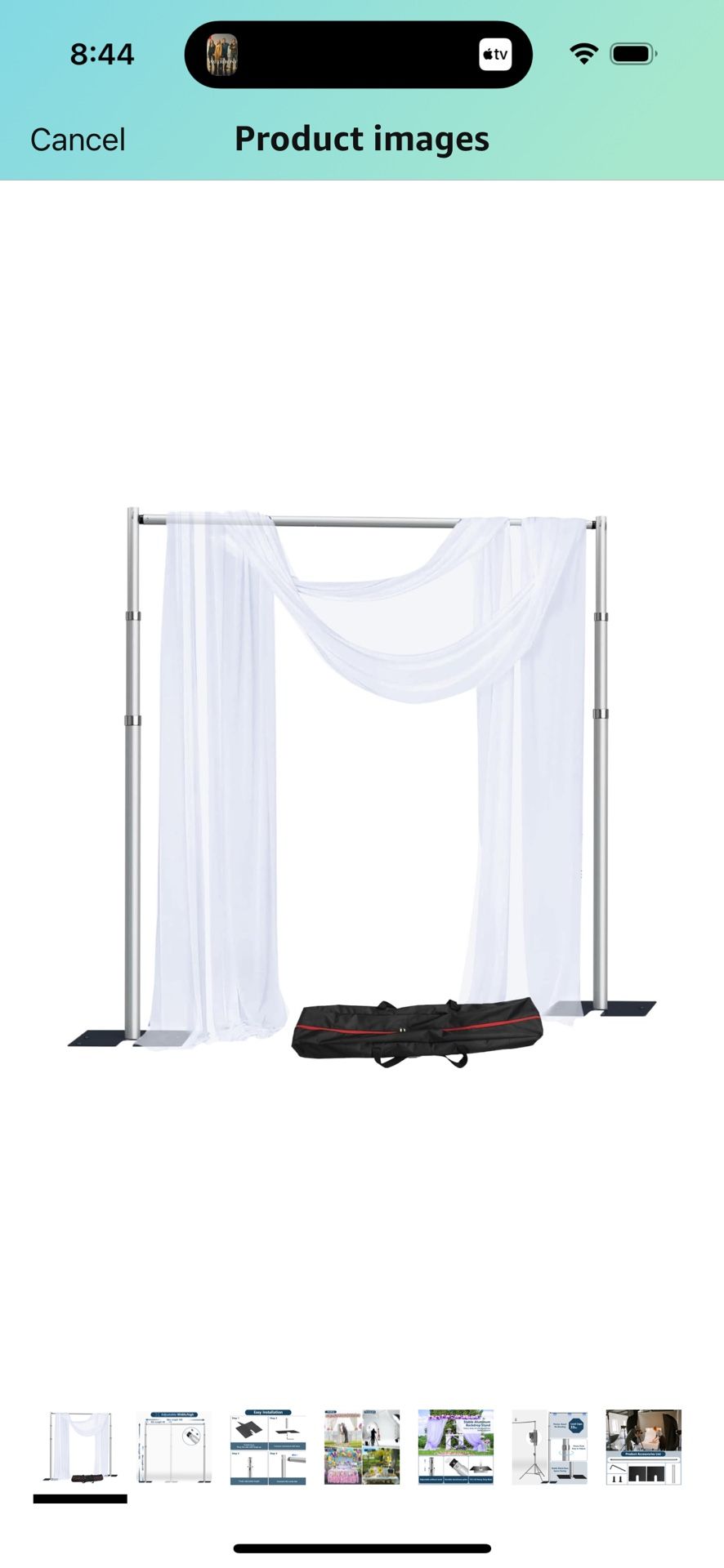 Metal backdrop