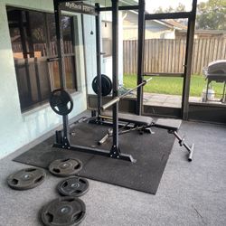 Workout Rack And Equipment 