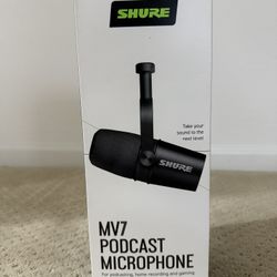 Shure MV7 USB and XLR Dynamic Microphone Black 