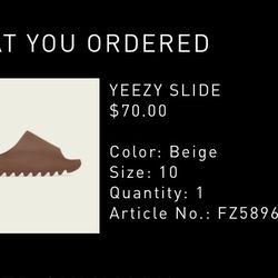 Adidas Yeezy Slide Beige M10