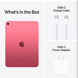 Apple iPad (10th Generation) HOT PINK + PINK CASE + SCREEN PROTECTOR