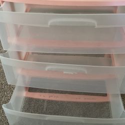 2 Plastic Storage Drawer
