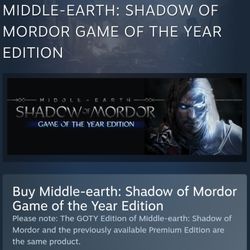 Middle-earth: Shadows of Mordor Game of the Year Edition - PC (Steam Key)