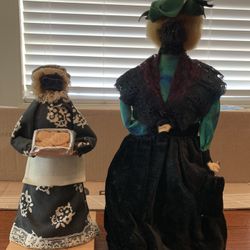 Lot Of 2 Vintage Apple Face Dolls