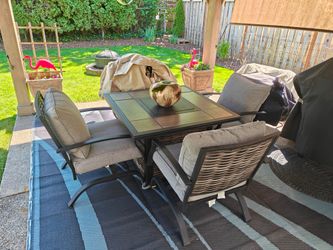 Living Accents Canzo 5 pc Black Fire Pit Set Gray