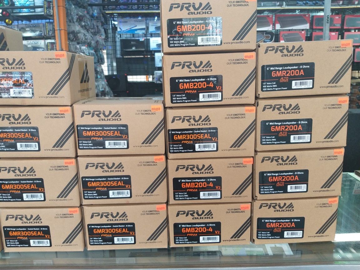 PRV midrange speakers! 6.5" 8" & 6x9" available!