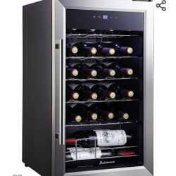 Kalamera Mini Fridge Wine Cooler, 24 Bottle Compressor Freestanding Wine Refrigerator


