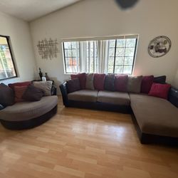 Couch, Swivel Chair, Table Stands, & Accessories 