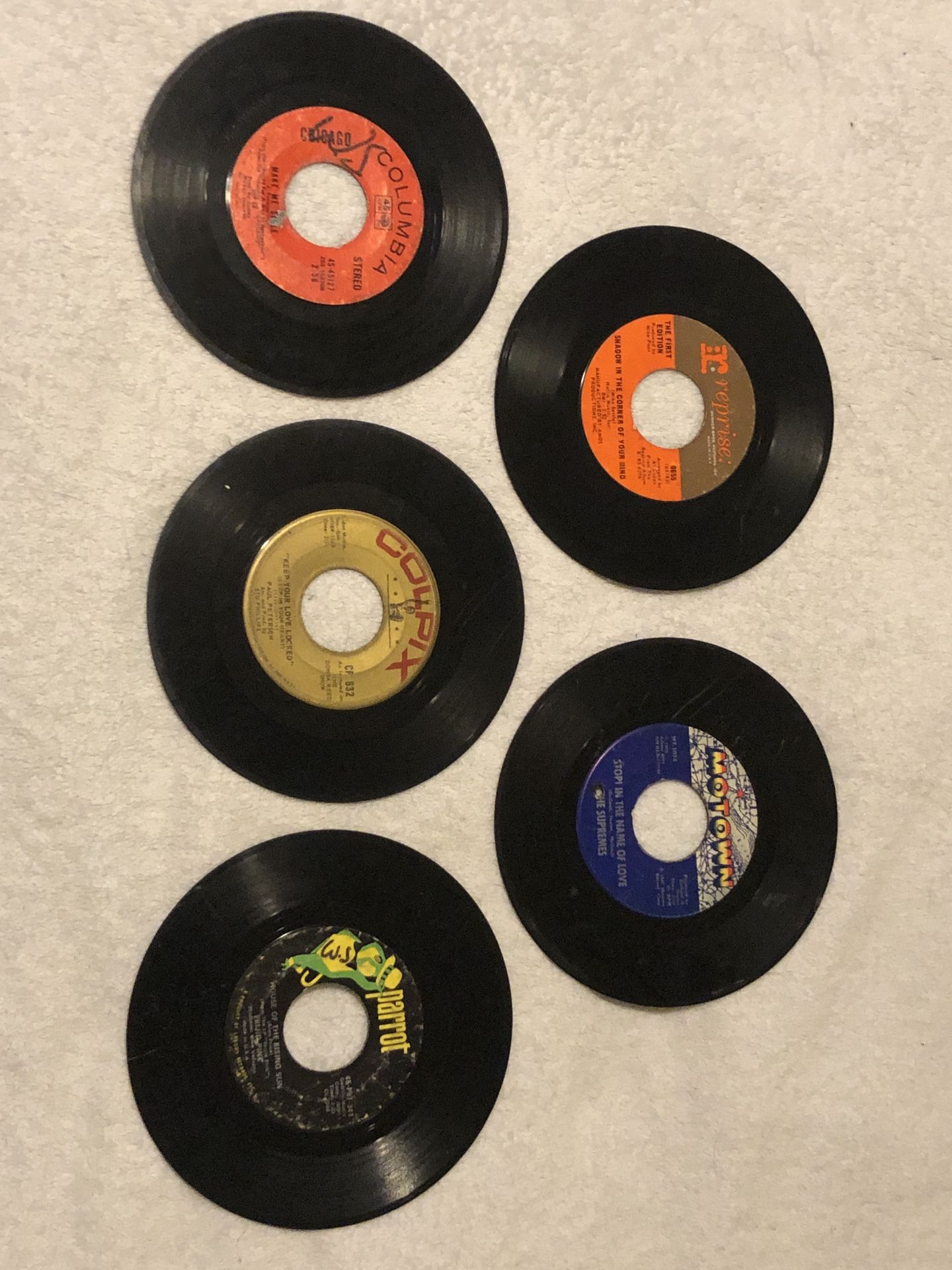 Classic 45’s - Chicago, Supremes & others.