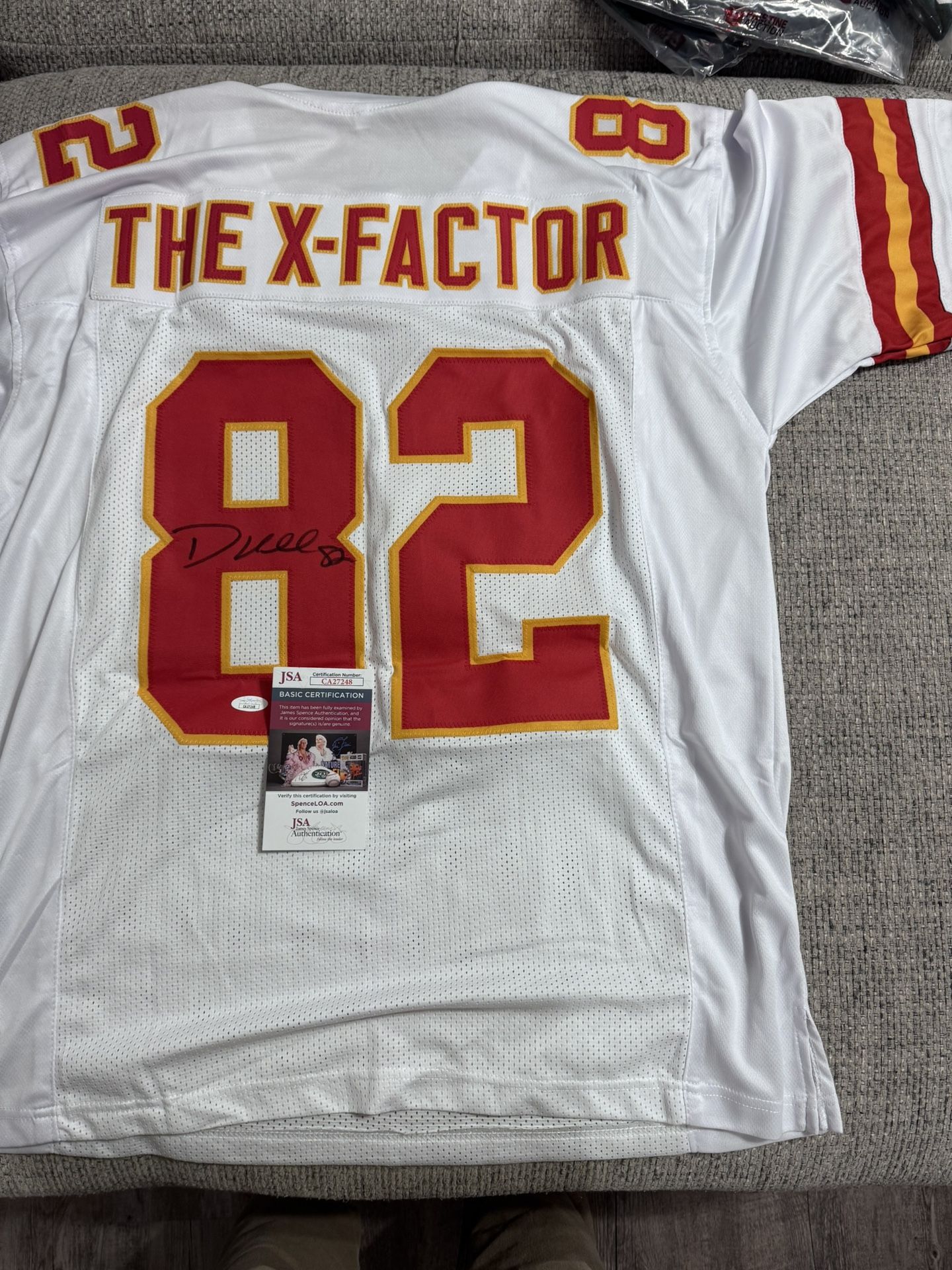 Dante Hall Signed Autograph Custom X-Factor Jersey - JSA COA Sticker Only - KC Chiefs