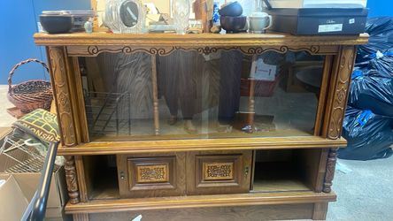Solid wood hutch