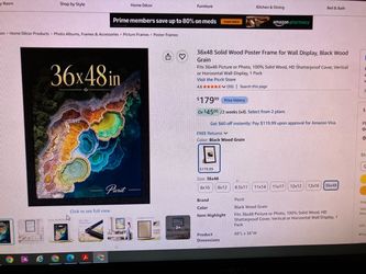 Solid wood poster frame