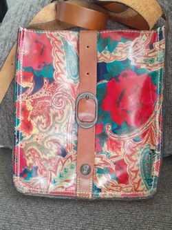 Gorgeous Hand Painted Leather Shoulder Bag