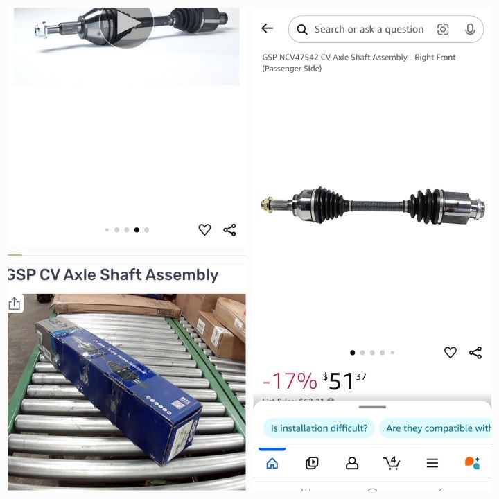 Axcle Shaft Assembly