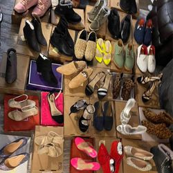 There are more than 25 pairs of shoes, all new and boxed, 170 for everyone.