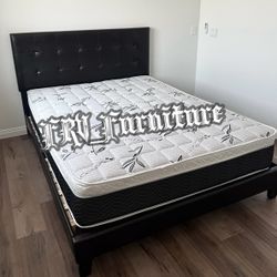 New Queen Bed Frame With Mattress 