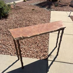 Artisan Stone Table & Metal Base
