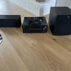 Surround Sound Receiver, Center Speaker And Sub