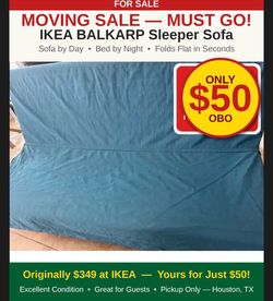 IKEA BALKARP Sleeper Sofa — Sofa by Day, Bed by Night! Only $50 (Originally $349)