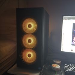 Gaming PC with a monitor