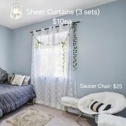 Curtains and Saucer Chair