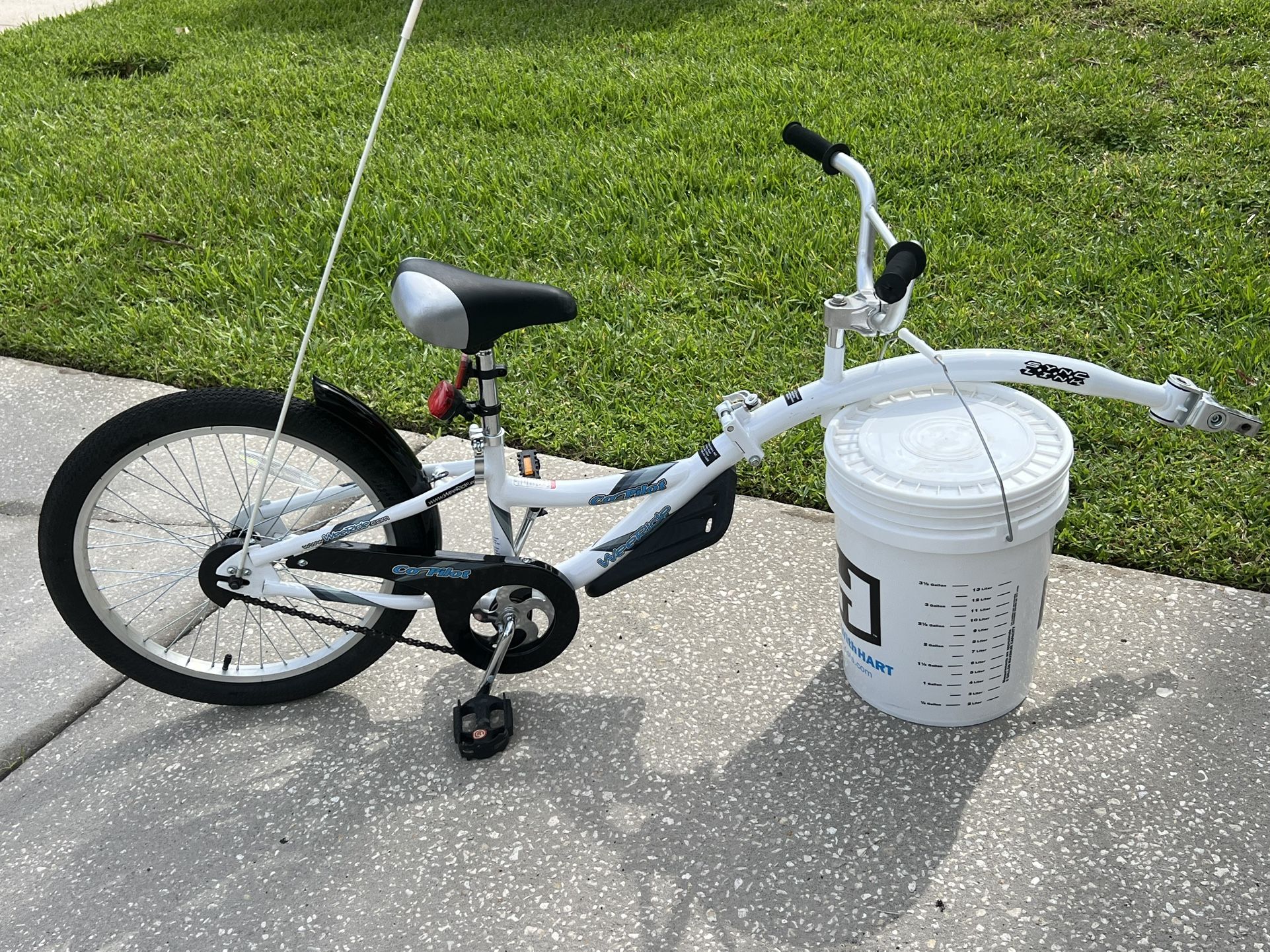 WeeRide Co Pilot Bike Trailer – Tandem Tagalong Trainer w/ Flag