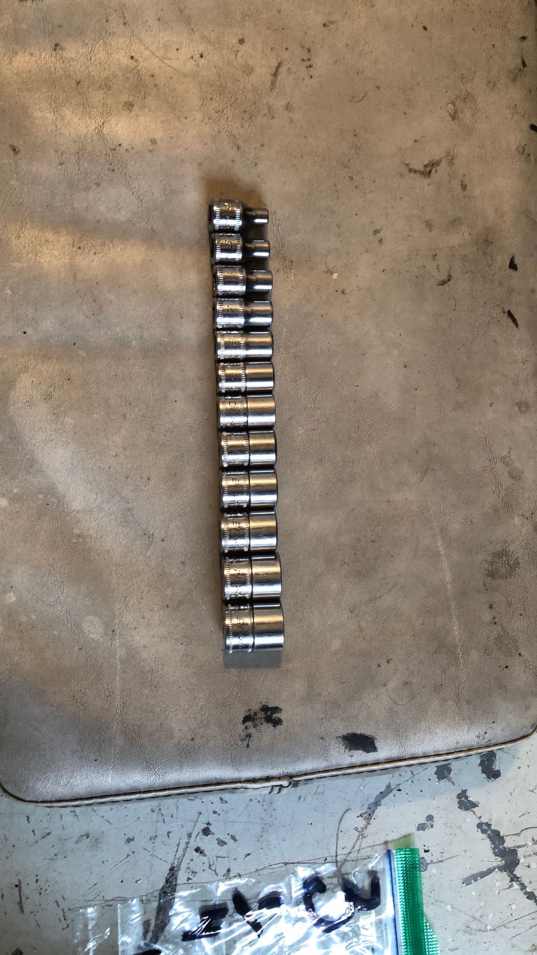 Snapon 1/4 Drive Shallow Chrome 6 Point Sockets 4 Mm To 15 Mm