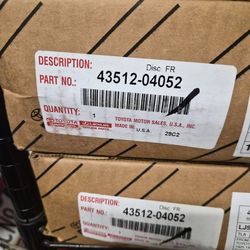 $120, Toyota Tacoma 05-20 4x4/PreRunner Front rotors OEM