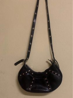 Black Studded Shoulder Bag