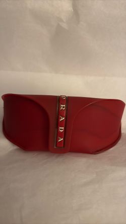 Prada Red Eyeglass Case