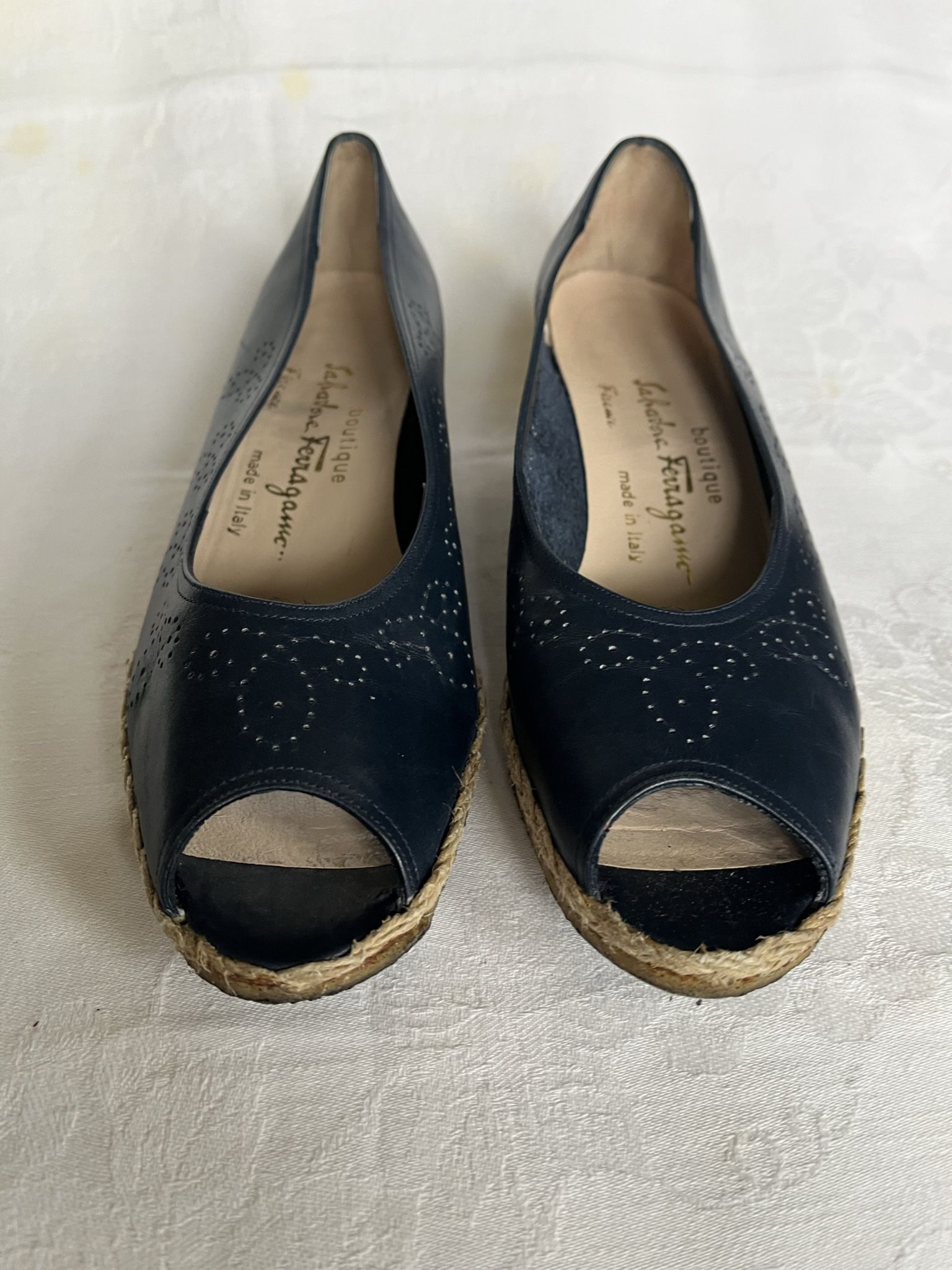 SALVATORE FERRAGAMO Leather Espadrille