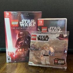 LEGO Star Wars Skywalker Saga Deluxe Edition w Luke Minifigure (Nintendo Switch)