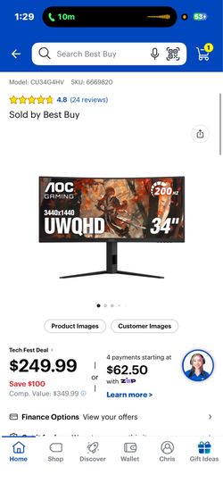 Aoc wide screen monitor