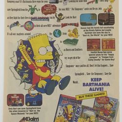 The Simpsons It’s Bartmania Nintendo NES Game Boy Print Ad Advertisement 1991