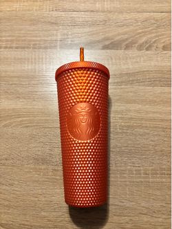 Starbucks Orange Studded Cup
