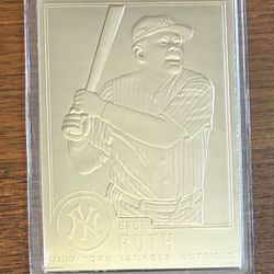 1995 Golden Legends Babe Ruth 22 Karat Gold Baseball Card
