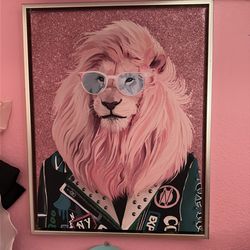 Pink lion picture