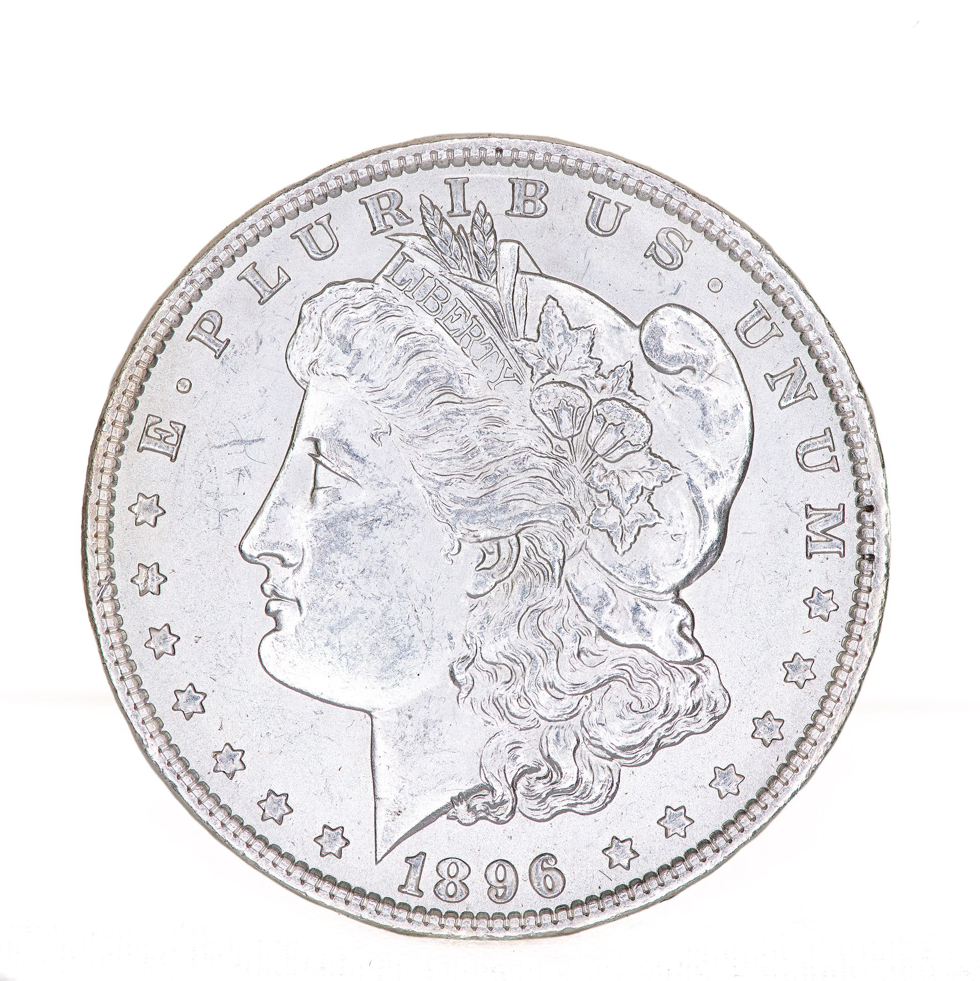 1896 MS60 US Silver Morgan Dollar Coin VAM-9