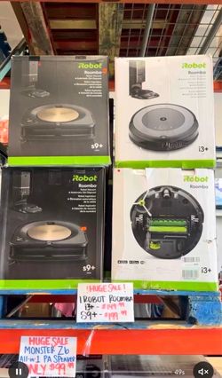 !HUGE SALE! iRobot Roomba i3+ or S9+ Sale All Tested / New Open Box Robot Vacuums