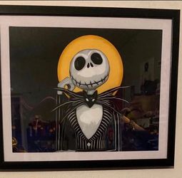 Custom Art Piece Of Jack Skellington From Nightmare Before Christmas On frame