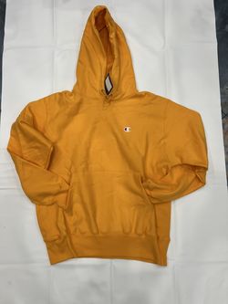 Champion Reverse Weave Pullover Sweatshirt Heavyweight Hoodie Yellow Sz M, New