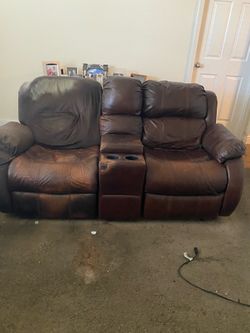 Free leather loveseat