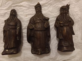 3 vintage Asian bronze sculptures