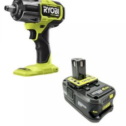 Ryobi Impact Wrench W/ 4ah Battery 