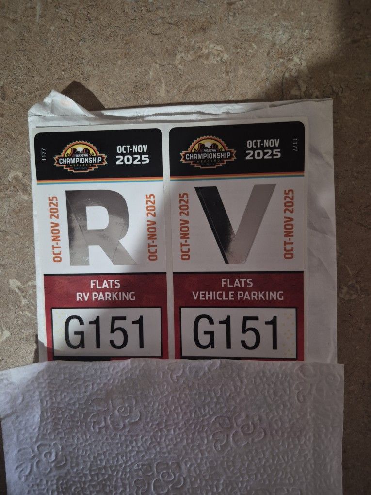 Nascar Championship Reserved Camping Passes