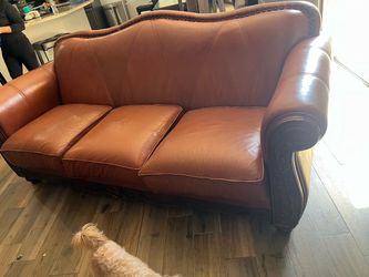 Three piece sofa set with center and coffee table